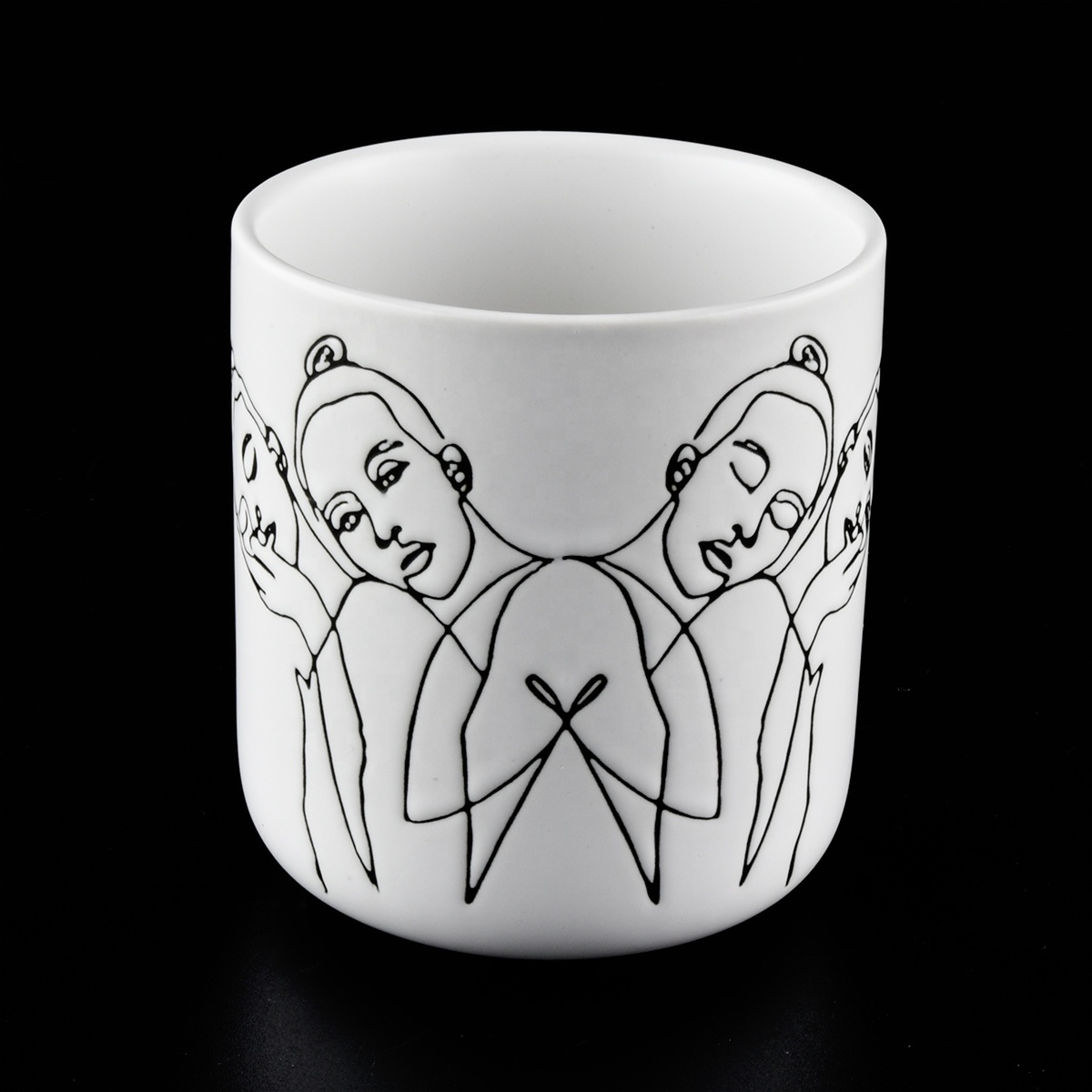 Matte White Ceramic Candle Holders Wholesale