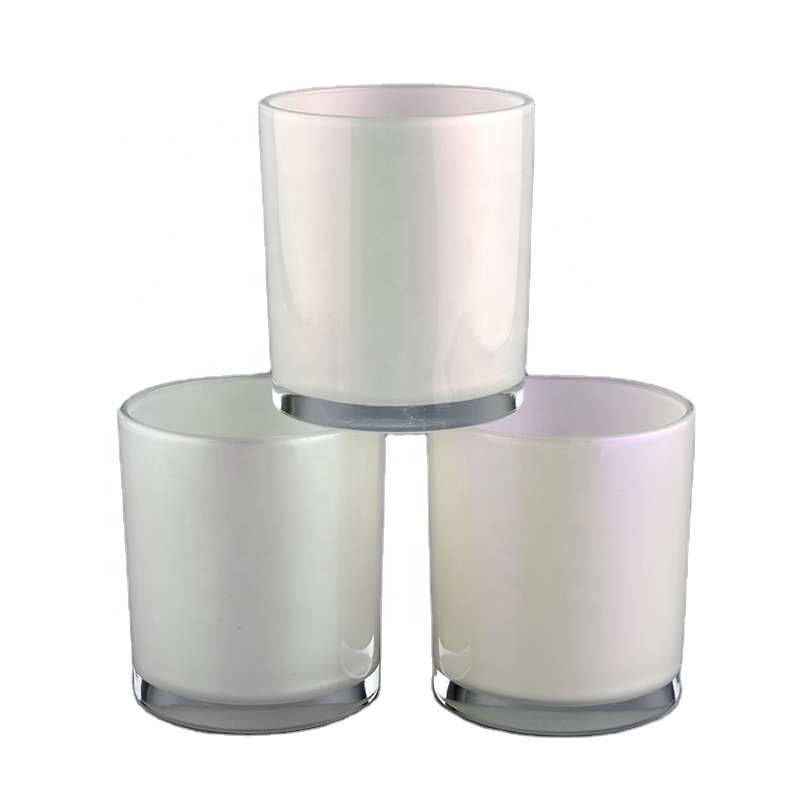 8OZ 10OZ Inside White and Ion Plating Glass Candle Jar wholesale