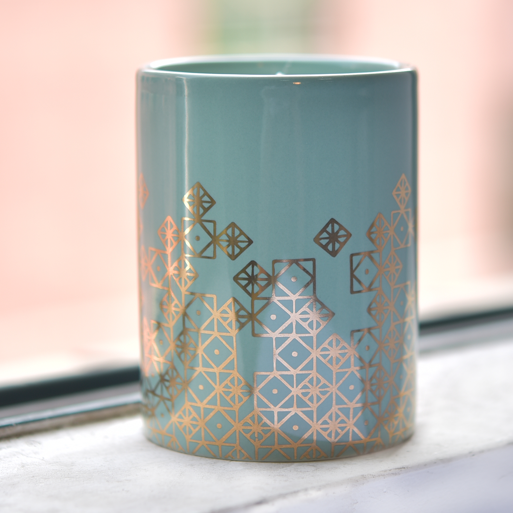 Hot Selling Cylinder Ceramic Candle Jar With Custom logo Printing