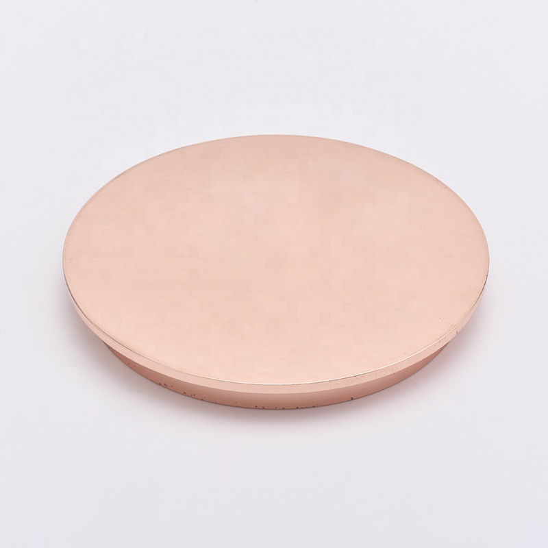 Rose Gold Metal Zin Alloy cerramic glass Candle Lids supplier