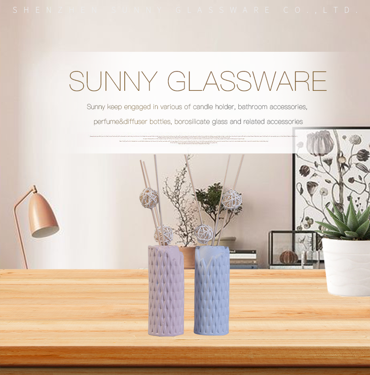 wholesale ceramic matte white reed aroma diffuser empty bottles