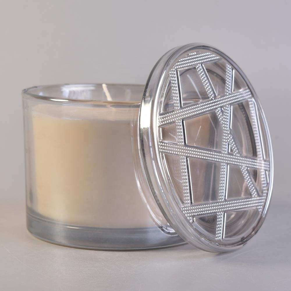 10oz 20oz Home decoration luxury candle glass holder with lids