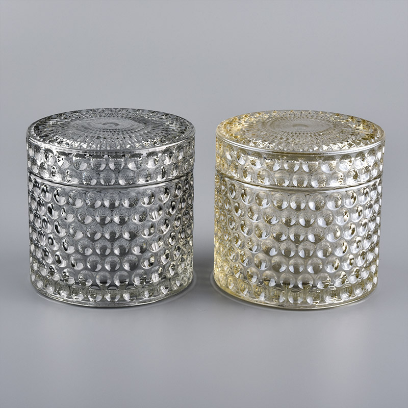 Unique Decorative Glass Candle Jar with Lids 250ml