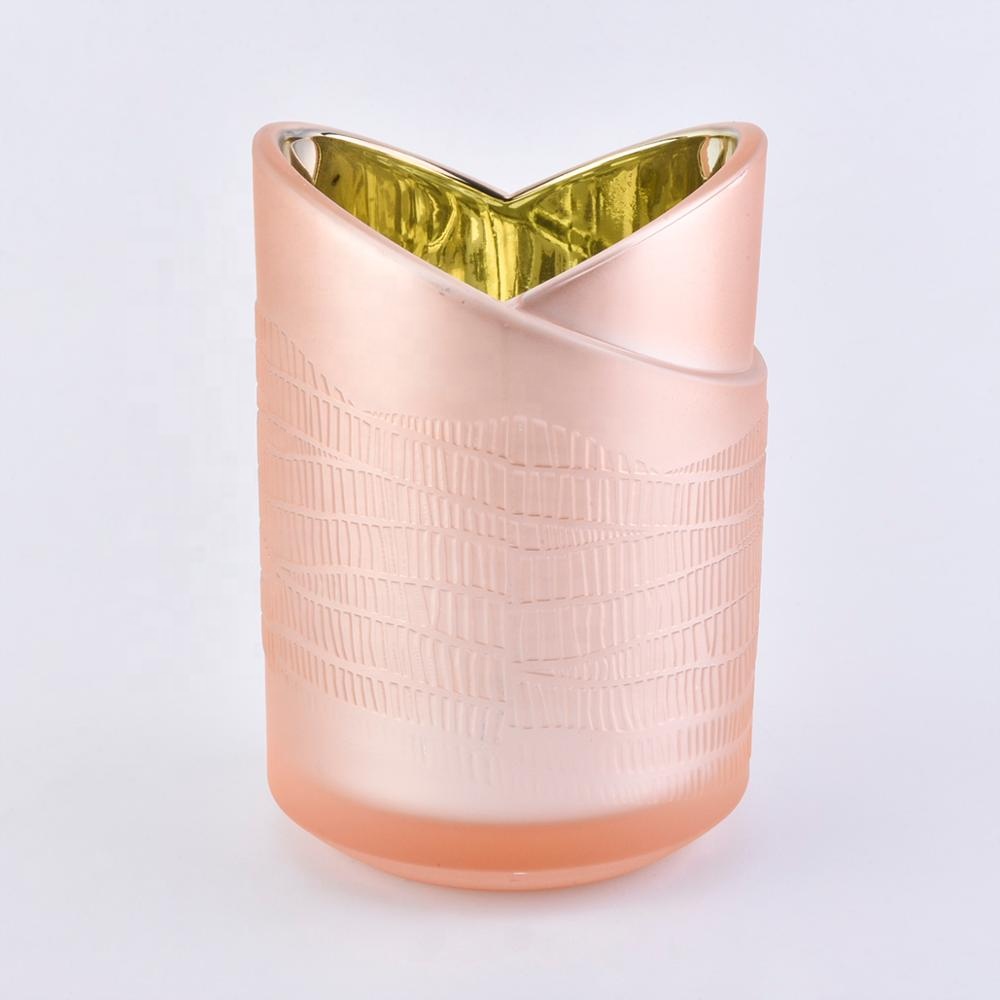 Sunny new design heart shape 10oz glass jar for candle making