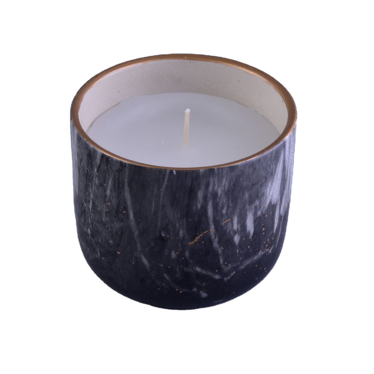Sunny custom black empty ceramic candle jars home decoration