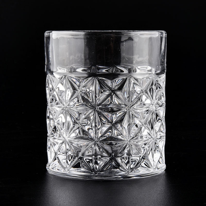 100ml Wholesales luxury geometric crystal glass candle jar