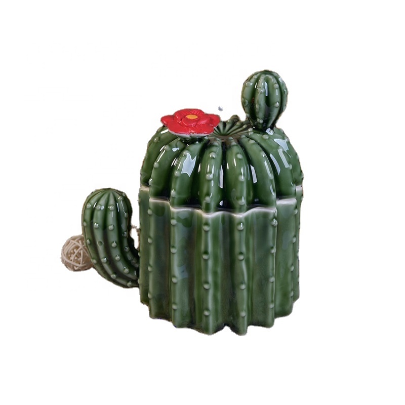 Ceramic Candle Container with lids  For special shape Home Decoration