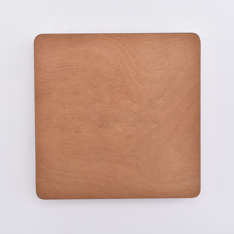 Square Different Size Pine Wooden Lids For Candle Jars