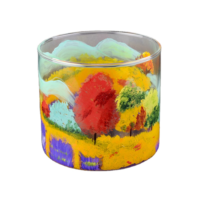 Wholesales clear tealight candle jars glass beautiful 10oz 12oz