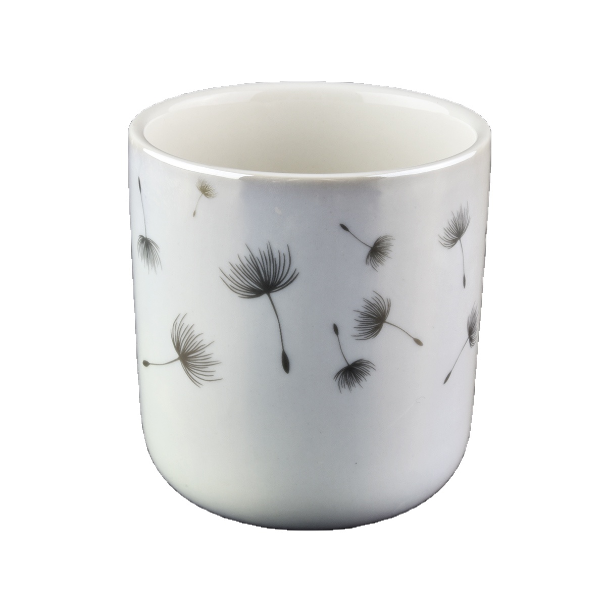 Wholesales empty decorative glossy candle ceramic jars 7 oz 10 oz