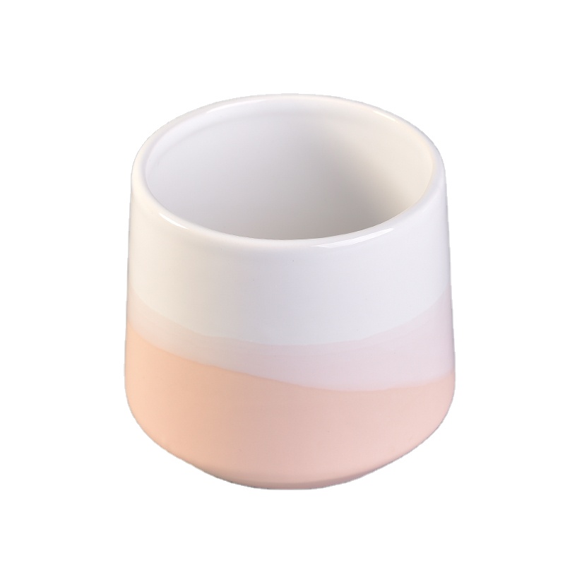 Wholesales empty decorative ceramic candle jar with cover 13 oz 8 oz