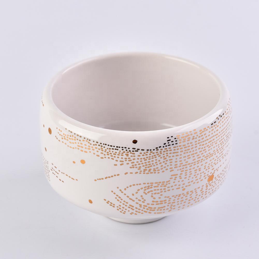 Wholesales decorative standing white ceramic candle holder