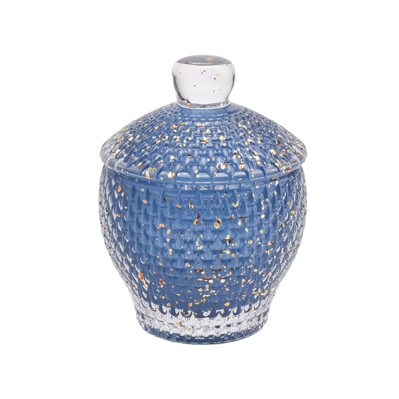 10 oz 8 oz empty luxury shining glass candle jars with lid home decoration