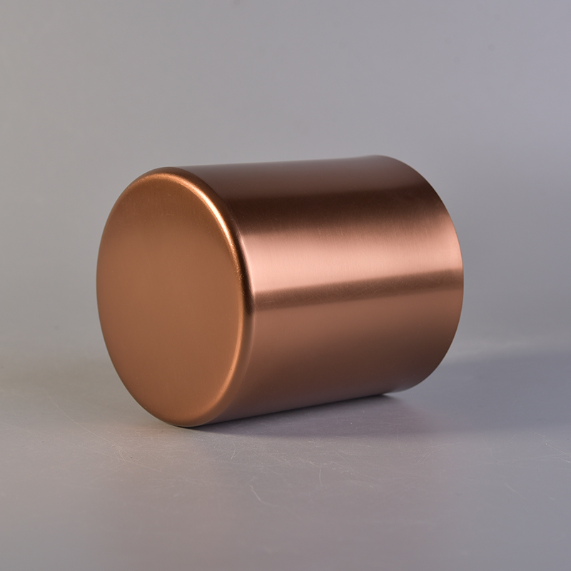 copper metal candle jar