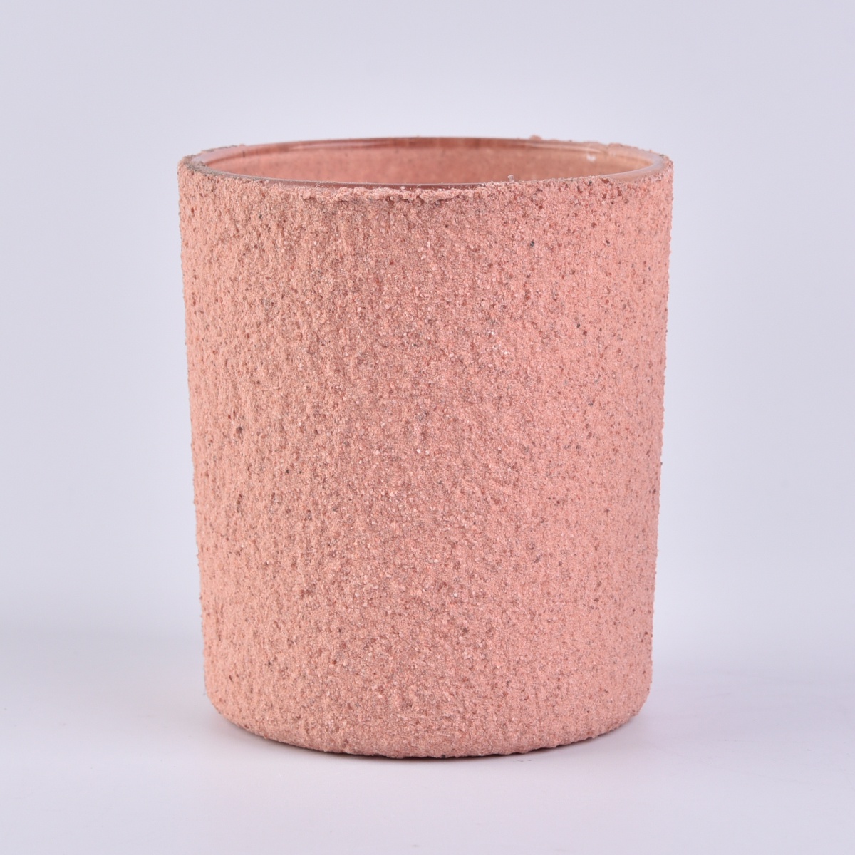 Wholesales Home decor pink cylinder decorative empty cement candle vessel