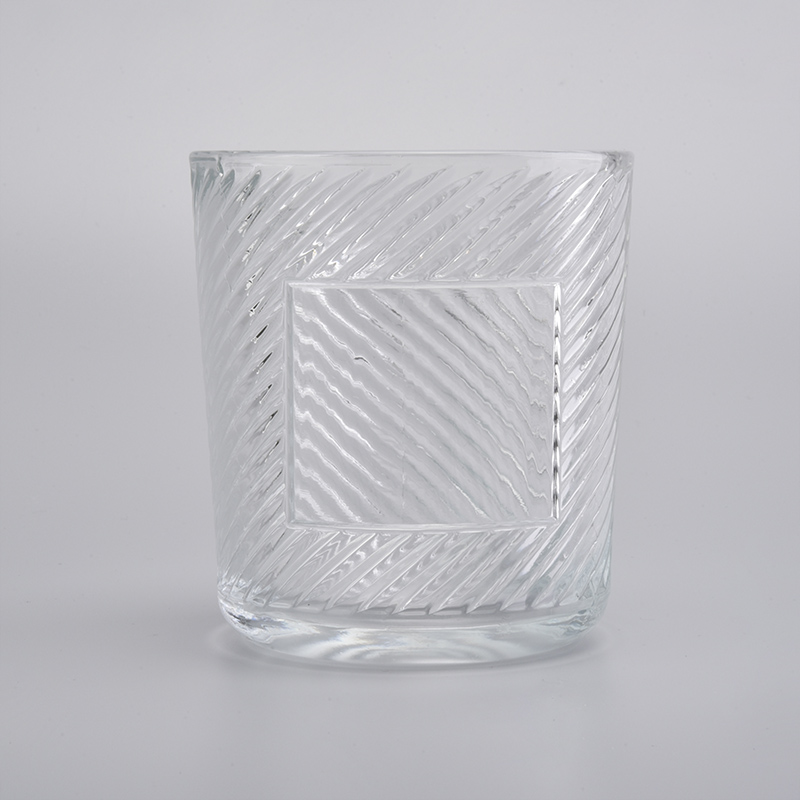 New Arrival Embossed Ceramic Candle Jars