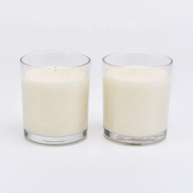 100% Soy Wax Clear Glass Candle Jars With Wooden Lids