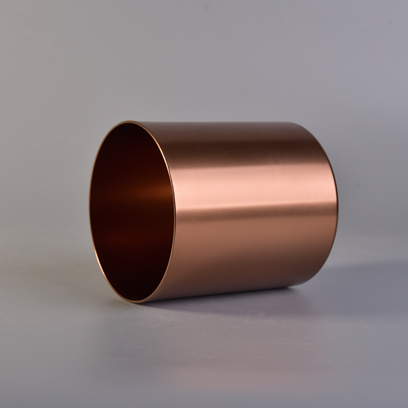 copper metal candle jar