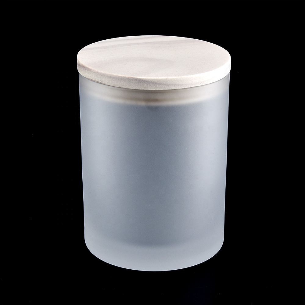 Custom frosted glass candle holders