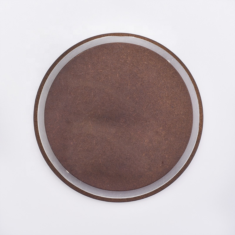 Engraved Wooden Lids For Glass Ceramic Concrete Candle Holder
