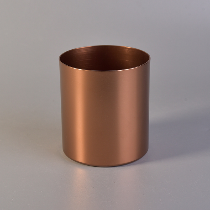 copper metal candle jar