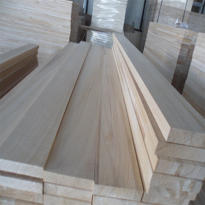 Tira de madera de Paulownia personalizada Listón de madera de Paulownia Tableros sólidos de Paulownia núcleos de esquí