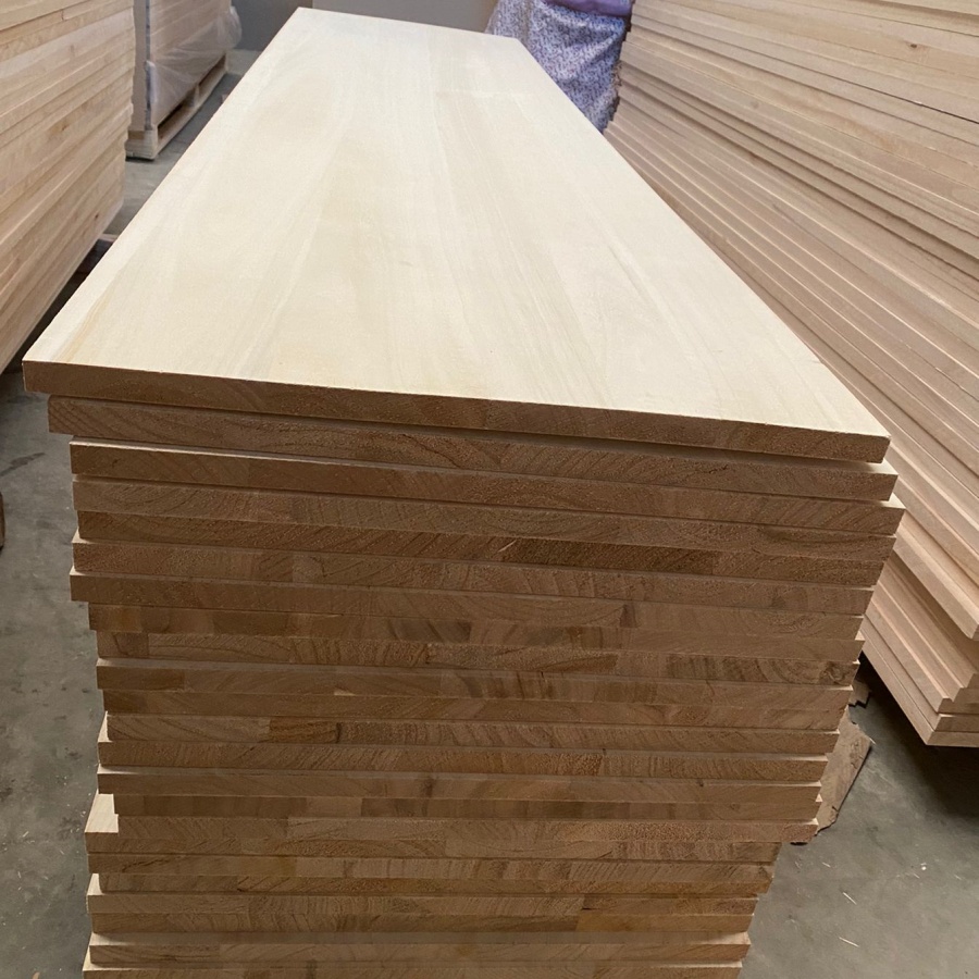 Paneles pegados con borde de Paulownia personalizados al por mayor, tableros de madera maciza