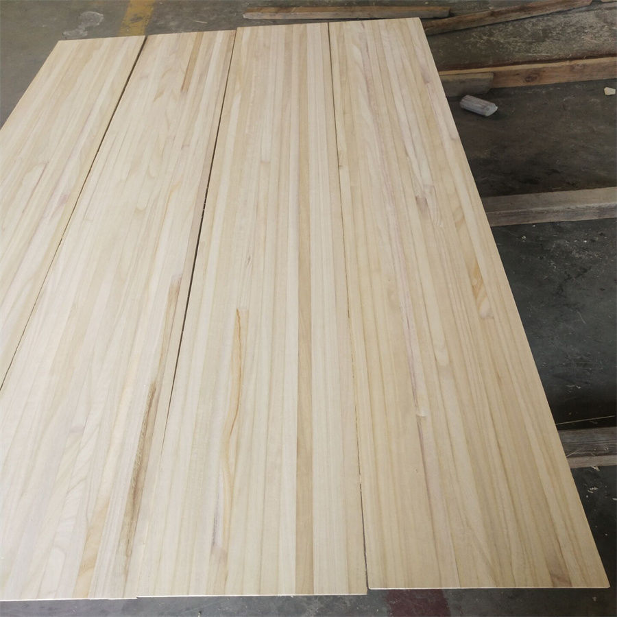 China poplar with paulownia snowboard wood cores with 10mm strips glued together manufacturer