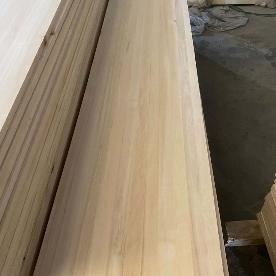White Poplar Wood with Nice Color for Coffin Making Panels AA Grade
