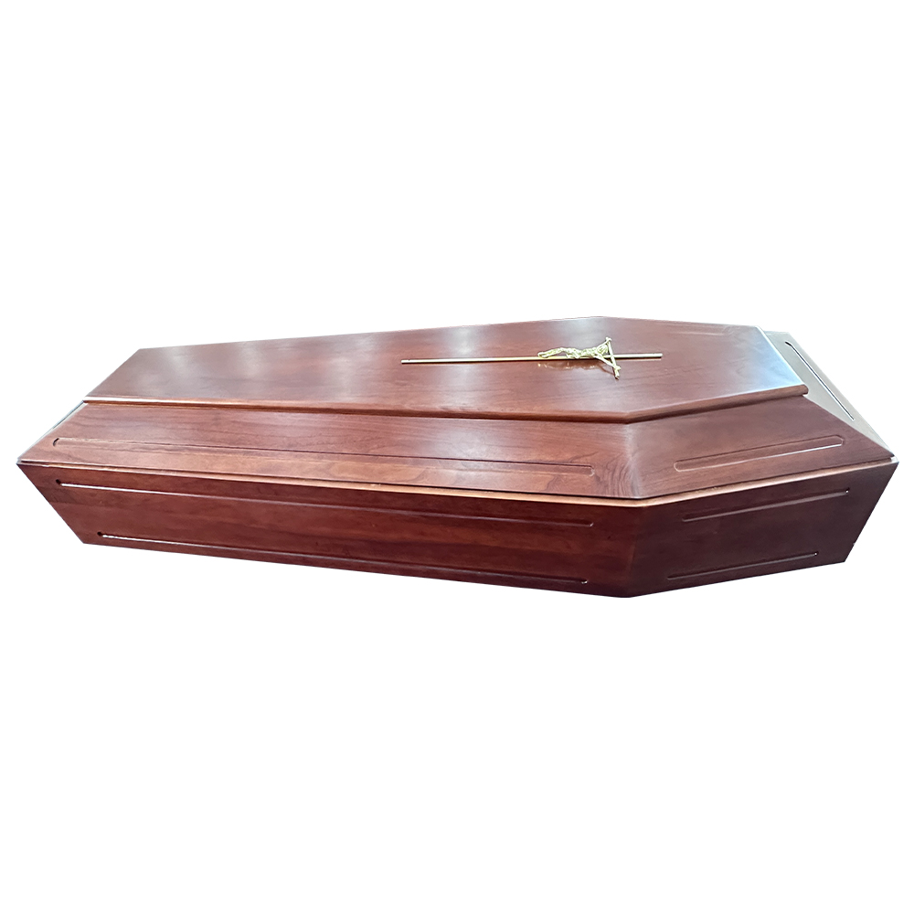 porcelana Wholesale European Style Paulownia Solid Wood Coffin Cheap Adult Funeral Urn for Ashes Memorial Brass Product - COPY - bji57n fabricante