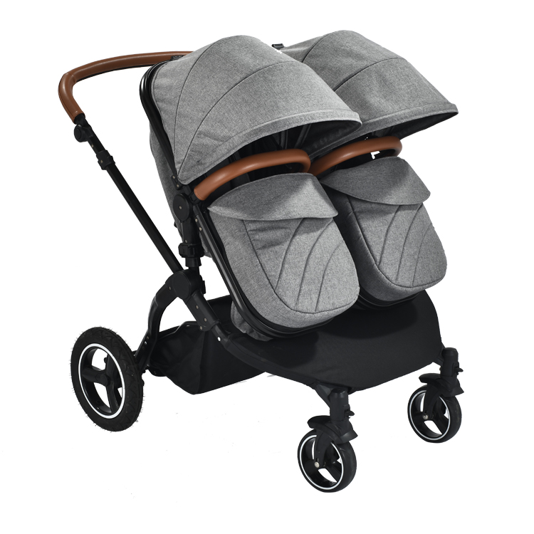 Groothandel Europese dubbele babywagen opvouwbare 2 in 1 dubbele kinderwagen baby joggy kinderwagen
