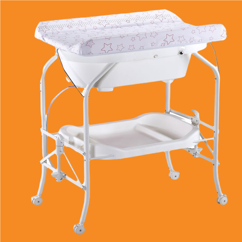 2024 Tragbarer, wasserdichter Stoff-Wickeltisch, faltbare Reise-Wickelstation mit Korb und CE-Zertifikat