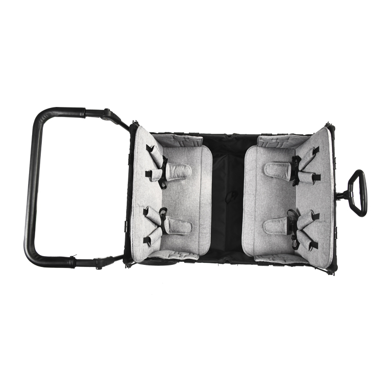 wagon Outdoor Camping double handle and double canopy  Folding Utility Cart Wagon For Children baby wagon