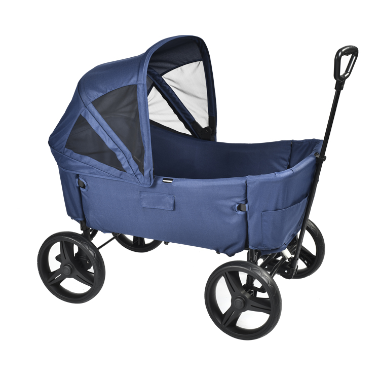 oem Folding Wagon iron tube 600D oxford outdoor Baby For 2 Babeis kids wagon with CE