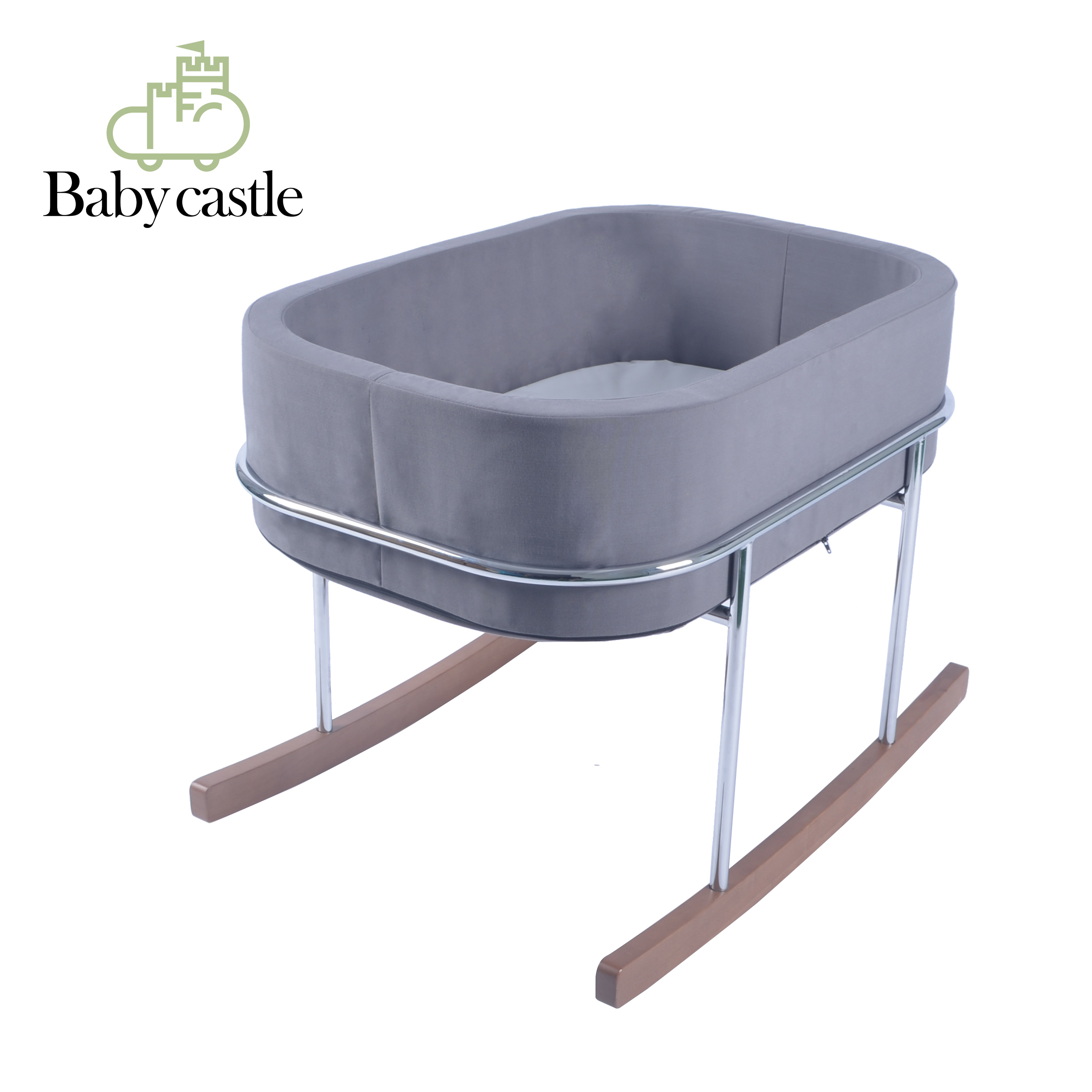 luxury wood baby bed Bassinet Accessories baby rocking  BASSINET with CE
