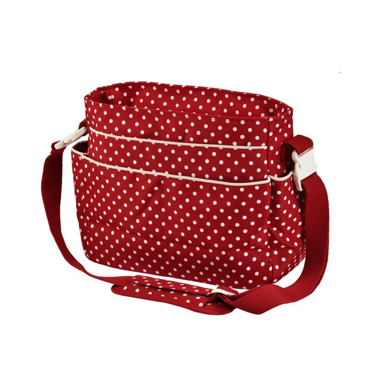 حقيبة حفاضات ماما ذات سعة كبيرة رائجة البيع للنساء حقيبة حمل قابلة للطي مع وسادة تغيير الحفاضات