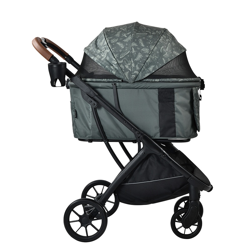 opvouwbare kinderwagen voor huisdieren Reismand voor huisdieren op 4 wielen met opbergbak