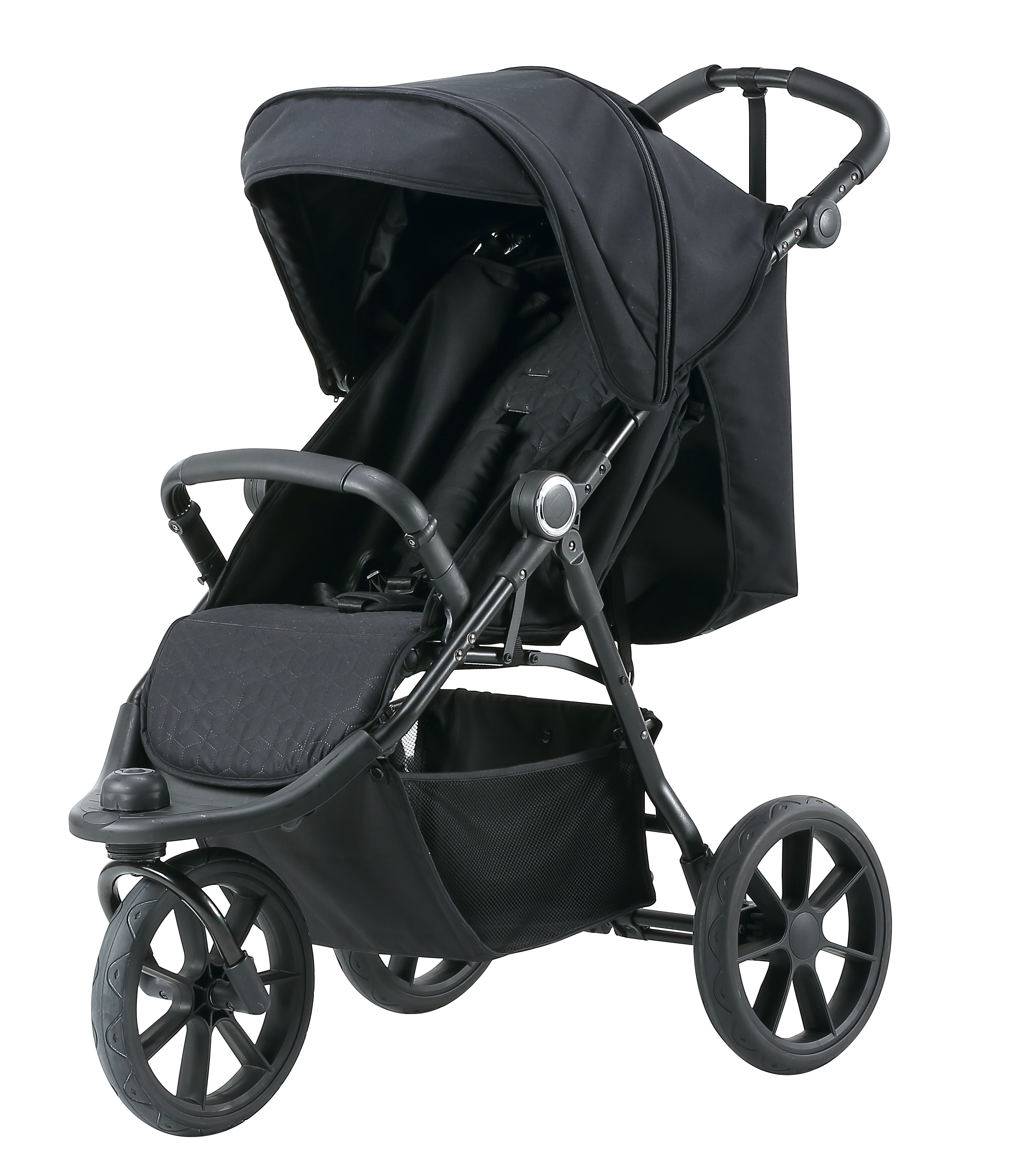 Poussette légère pour bébé, poussette à pliage rapide, poussette avec 3 grandes roues