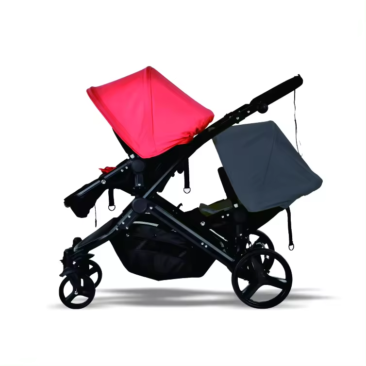 OEM China supplier parent facing pram double baby stroller with 4 wheels