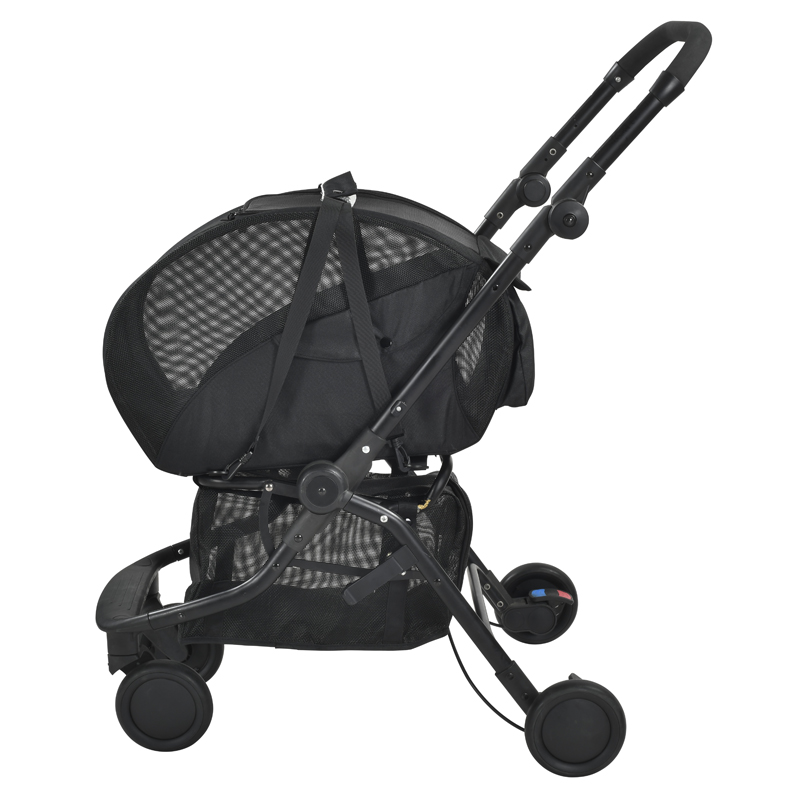 Leichter Haustier-Kinderwagen, kompakter Haustier-Kinderwagen mit abnehmbarem Träger