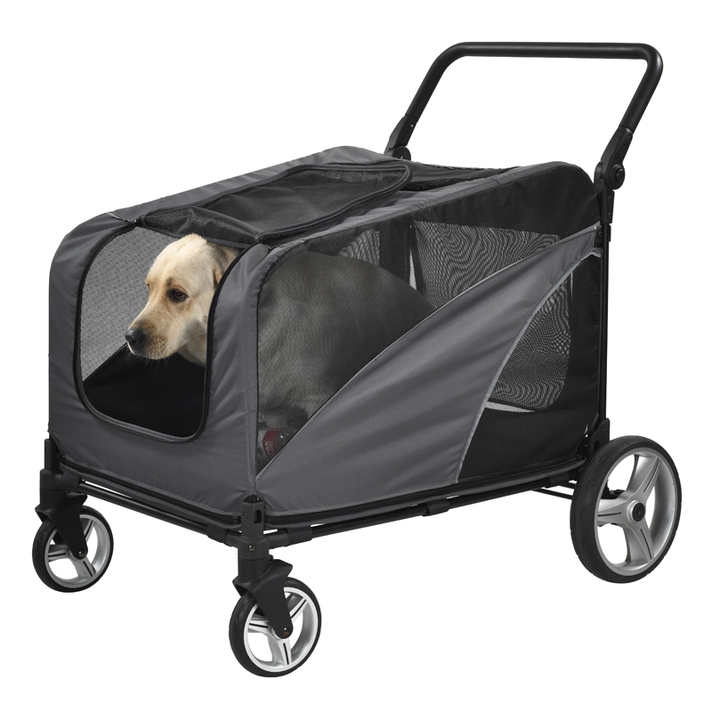 Hochwertiger Haustier-Kinderwagen, bester Strand-Haustier-Kinderwagen mit 4 Rädern