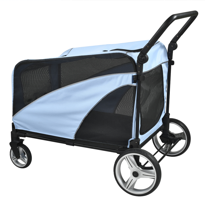 Am besten bewertete Haustierkinderwagen, blauer Hundekinderwagen, Geländewagen für Haustiere