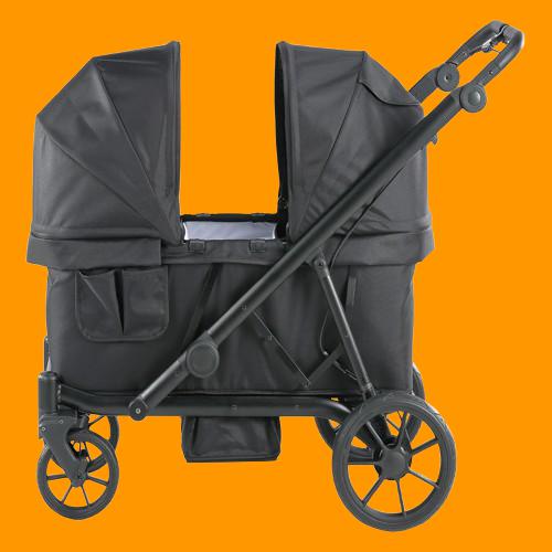 2seats Alum All-terrai baby folding wagon stroller with EN1888 certificate