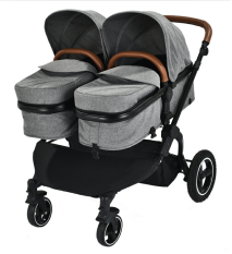 European Twin Stroller Double Seat 3 in 1 Double Stroller Infant and Toddler