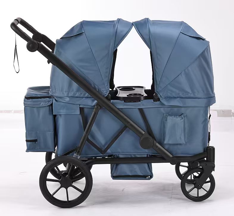 China Double Seat Wagon Stroller for 2 Kids – Perfect for Park Trips & Family Outings manufacturer