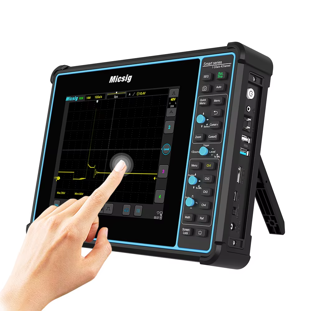 Micsig SATO1004/SATO2002 Digital Automotive Oscilloscope Handheld 2/4CH 100/200MHz 1GSa/S Sample Rate Touch Button Tablet AC USB