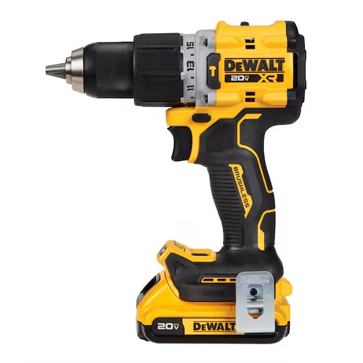 DCD805 20V Brushless Cordless Impact Drill Rechargeable 1600RPM Wrench Compact Hand Drill Power Tools Lithium Battery