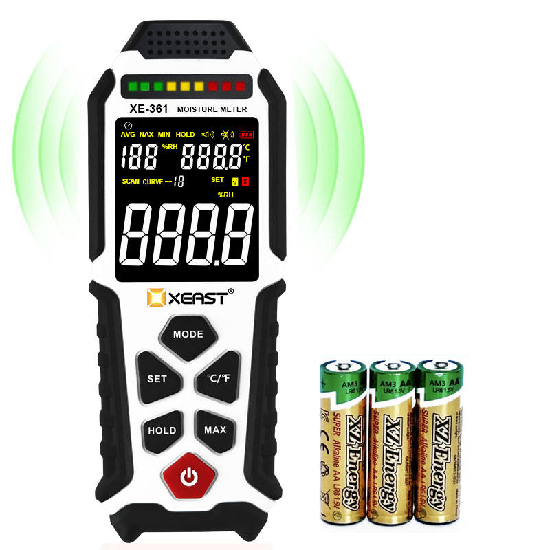 XEAST XE-361 مقياس الرطوبة الرقمي عالي الدقة دقيق داخلي في الهواء الطلق مراقبة الرطوبة شاشة الكريستال السائل OEM للأدوات
