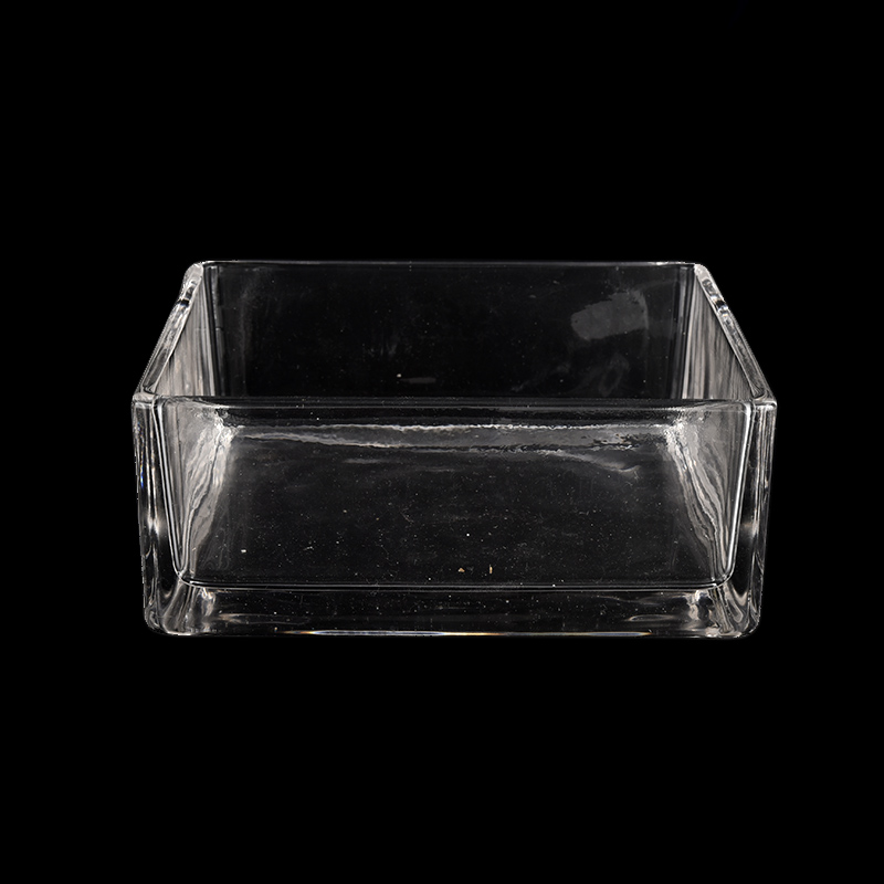 Luxury large square glass candle jars