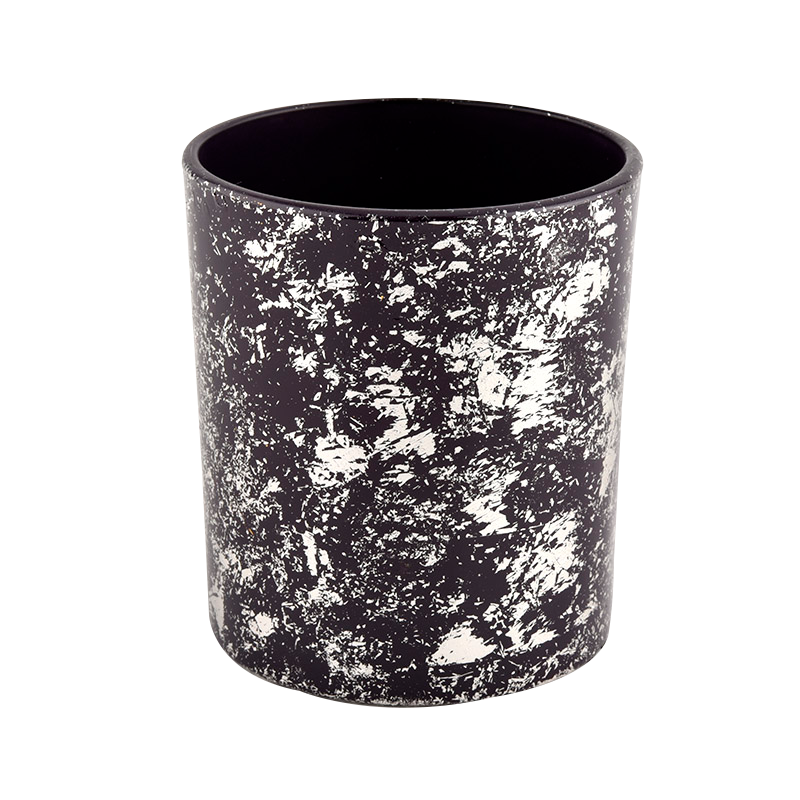 Luxury black glass candle jar for making supply wholesale